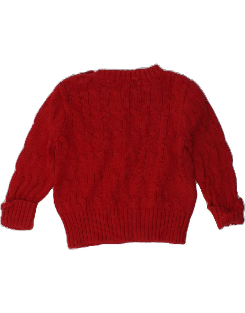 POLO RALPH LAUREN Baby Boys Crew Neck Jumper Sweater 6-9 Months Red Cotton | Vintage Polo Ralph Lauren | Thrift | Second-Hand Polo Ralph Lauren | Used Clothing | Messina Hembry 