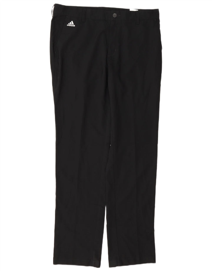 Adidas Mens Climalite Straight Chino Trousers W34 L34 Black Polyester
