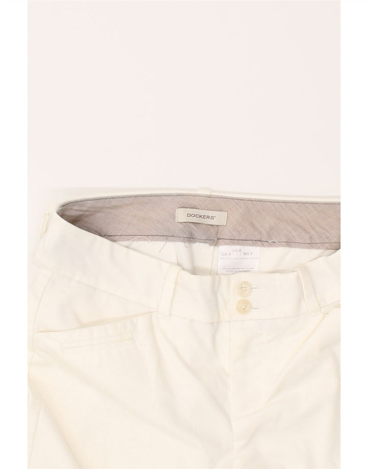 DOCKERS Womens Casual Shorts US 4 Small W27 White Cotton Vintage Dockers and Second-Hand Dockers from Messina Hembry 