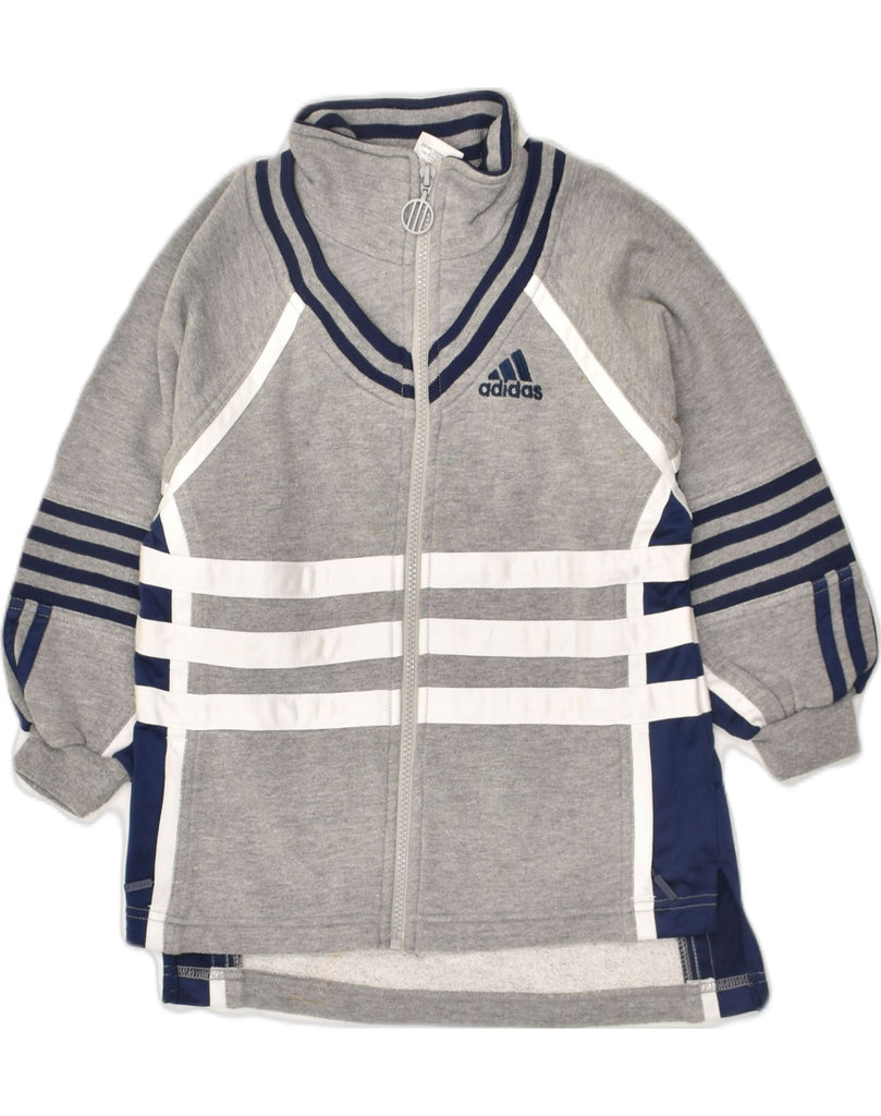 ADIDAS Boys Graphic Tracksuit Top Jacket 5-6 Years Grey Colourblock Cotton | Vintage Adidas | Thrift | Second-Hand Adidas | Used Clothing | Messina Hembry 