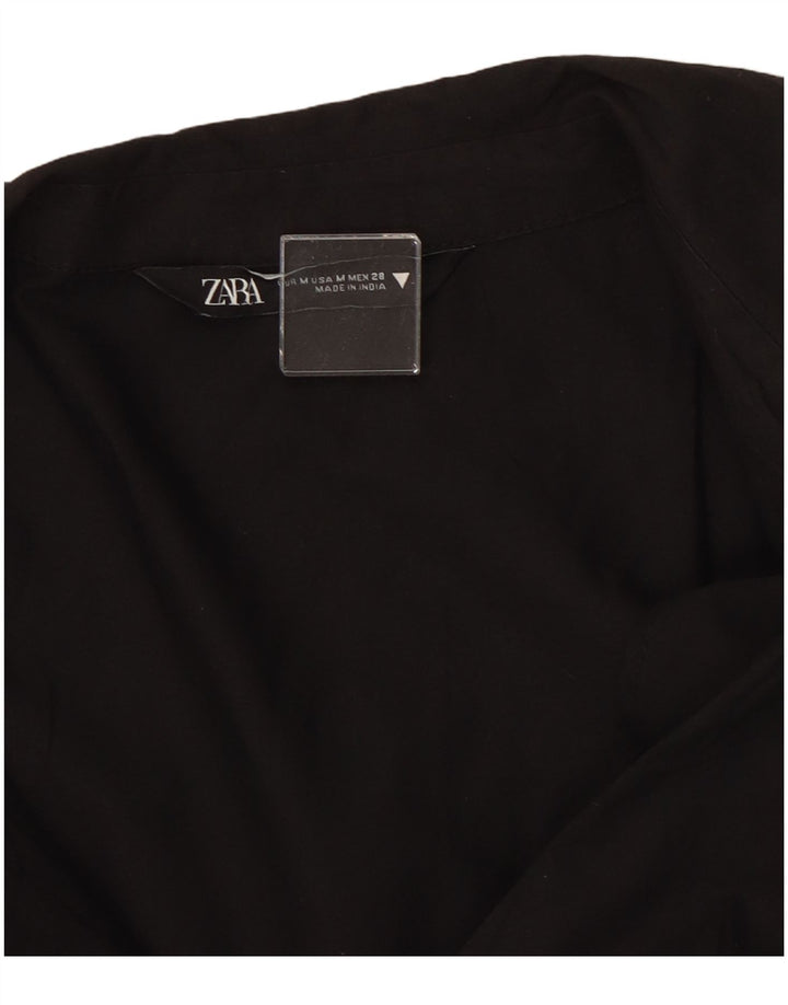 Zara Womens Shirt Dress UK 14 Medium Black