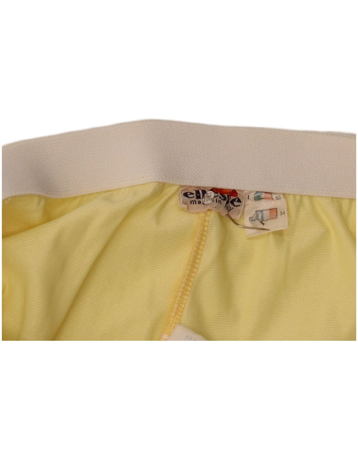 Ellesse Womens Graphic Sport Shorts IT 38 XS Yellow