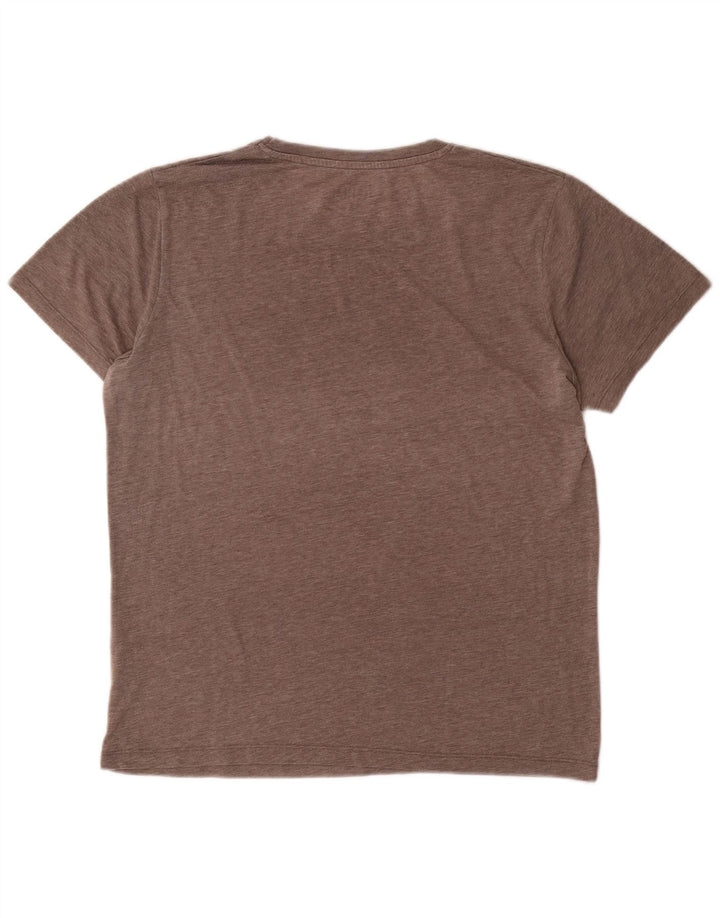Jack & Jones Mens Graphic T-Shirt Top Large Grey Flecked Polyester
