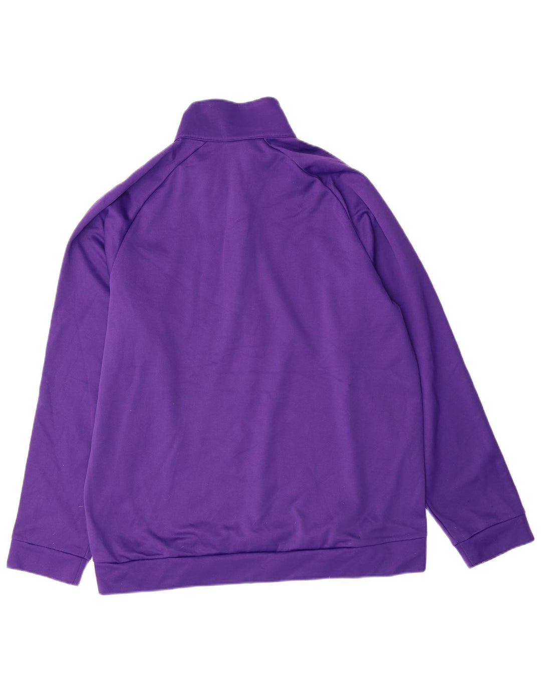 NIKE Mens Zip Neck Sweatshirt Jumper Large Purple Polyester