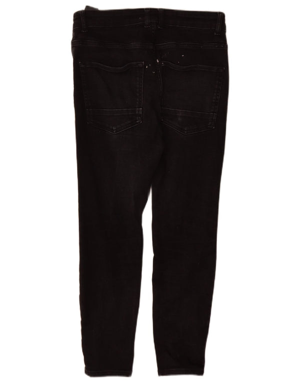 Zara Mens Skinny Jeans EU 42 Large W32 L27 Black Cotton