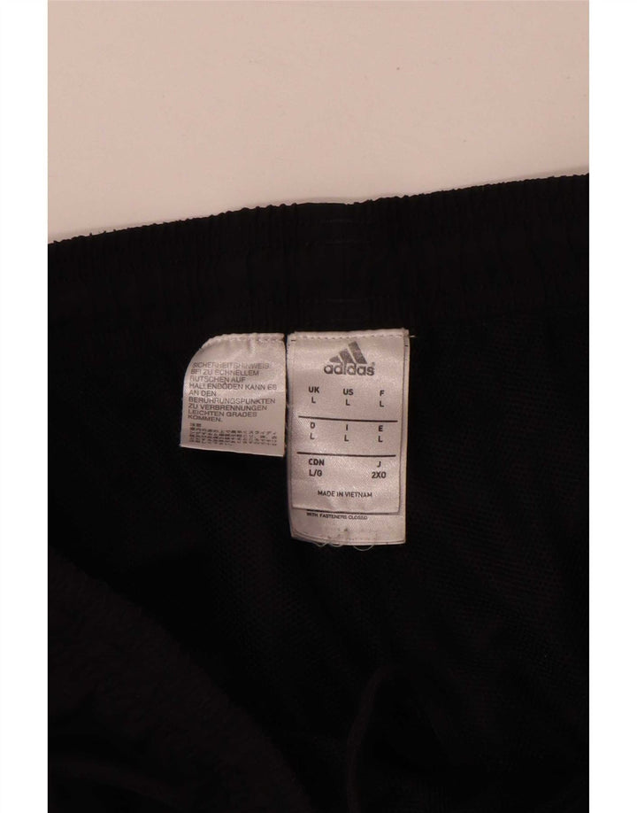 Adidas Mens Graphic Tracksuit Trousers Joggers Large Black Polyester