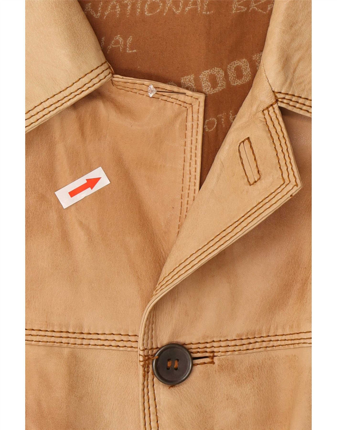 David Moore Mens Leather Jacket UK 42 XL Brown Classic