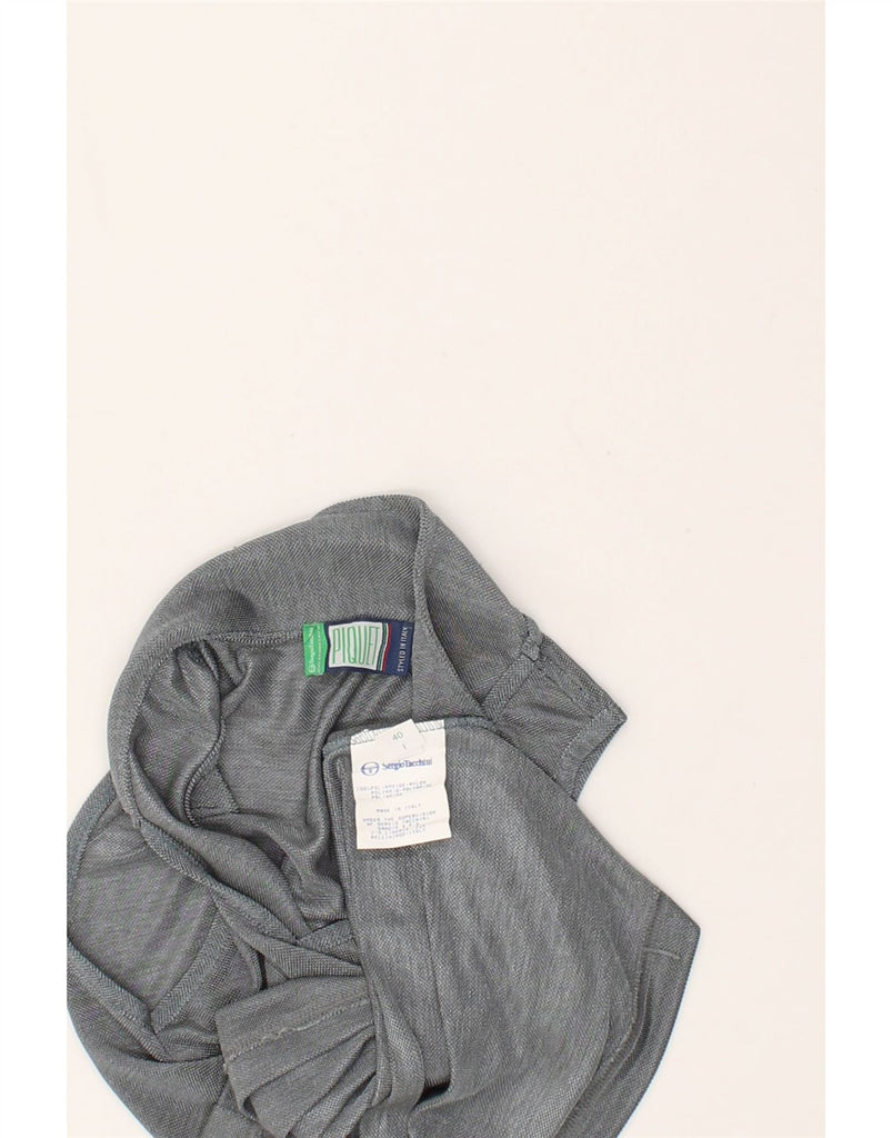 SERGIO TACCHINI Womens Sleeveless Polo Shirt IT 40 Small Grey Polyamide | Vintage Sergio Tacchini | Thrift | Second-Hand Sergio Tacchini | Used Clothing | Messina Hembry 
