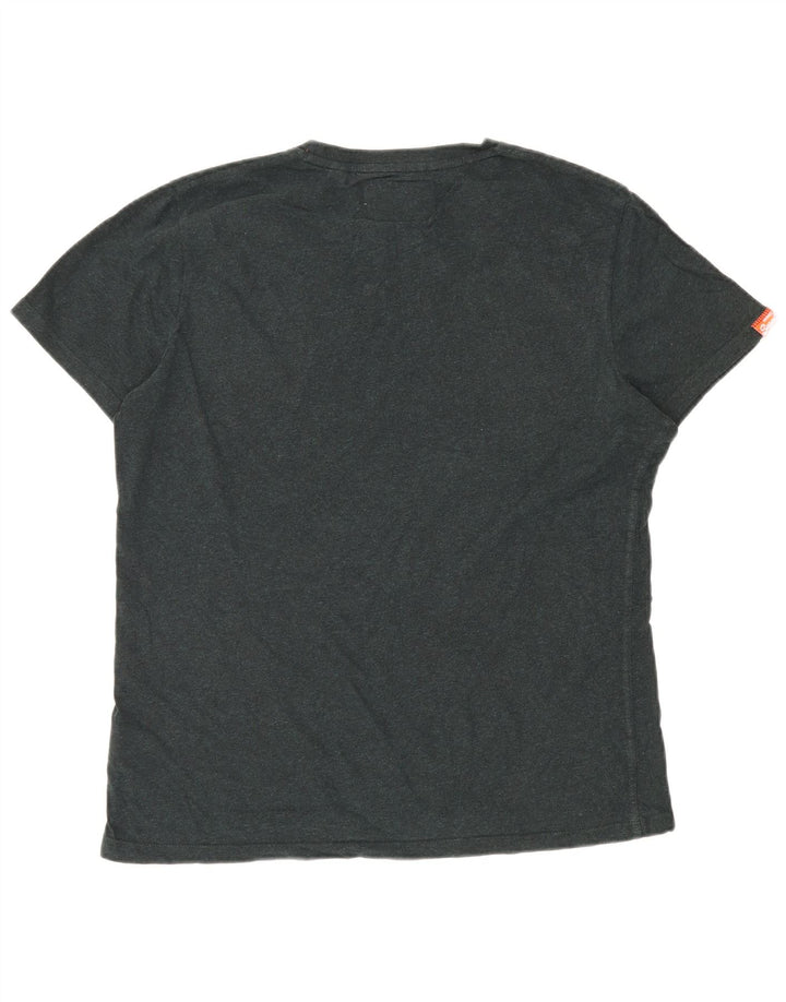 SUPERDRY Mens T-Shirt Top 2XL Green Cotton