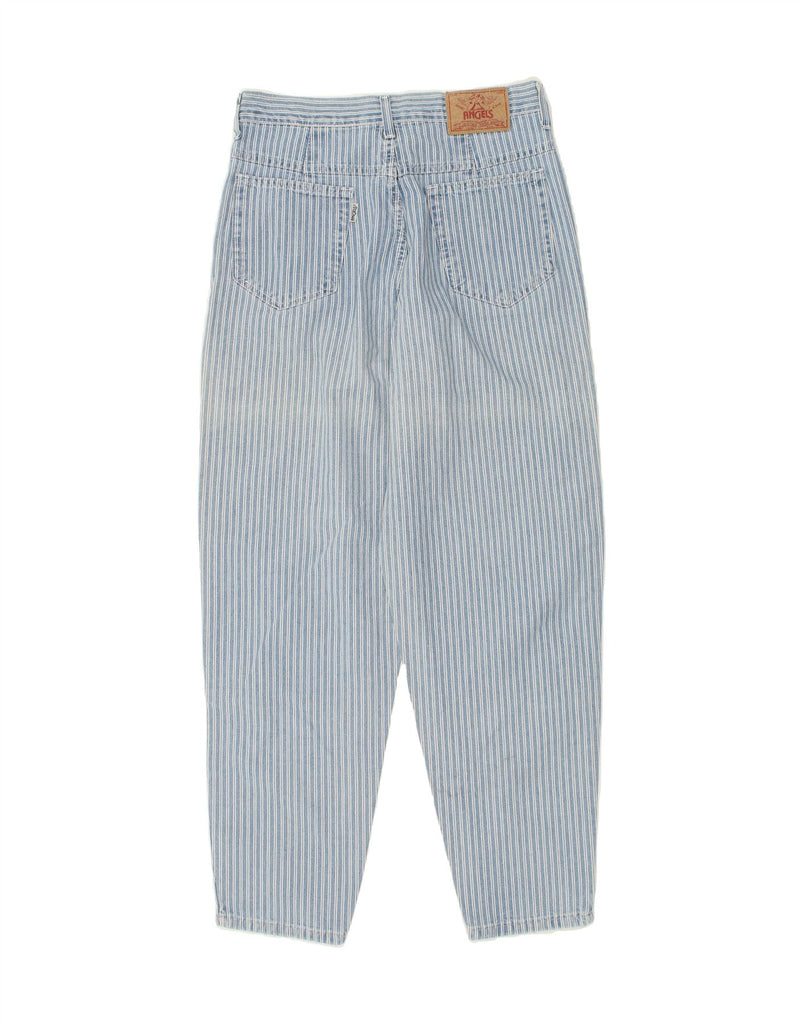 ANGELS Womens Tapered Casual Trousers W30 L30 Blue Striped Vintage Angels and Second-Hand Angels from Messina Hembry 