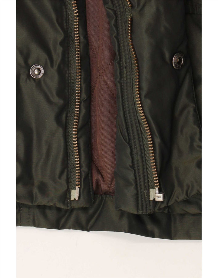 Tommy Hilfiger Mens Hooded Military Utility Jacket UK 38 Medium Khaki