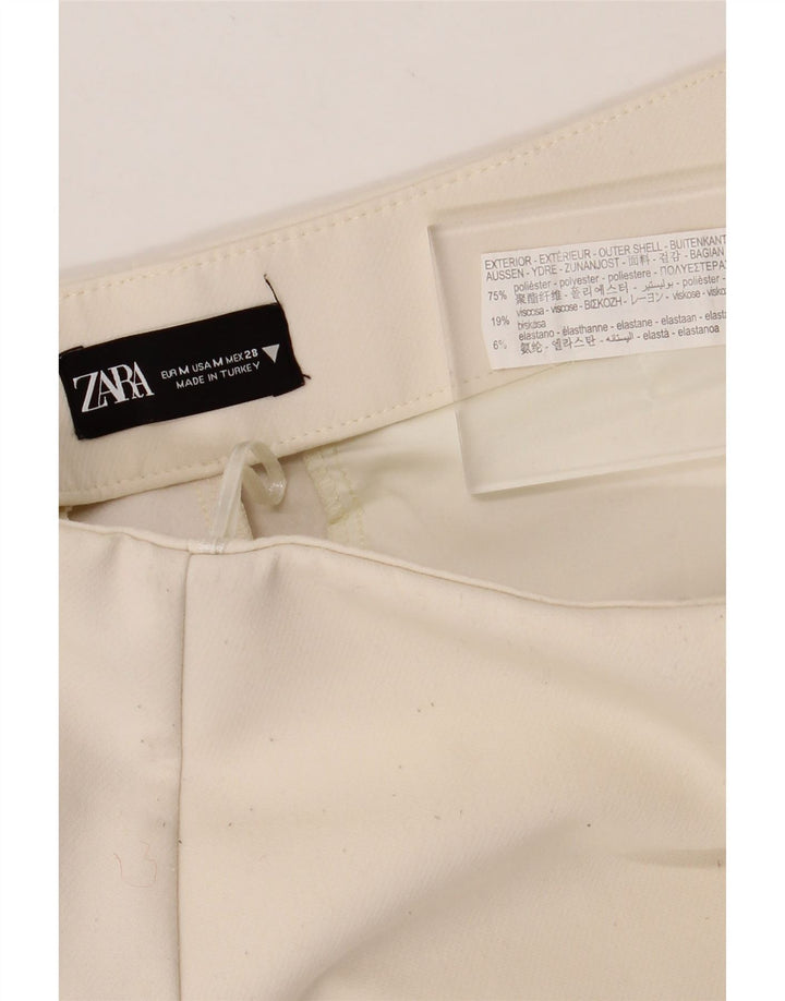 ZARA Womens Skort UK 12 Medium  Off White Polyester Vintage Zara and Second-Hand Zara from Messina Hembry 