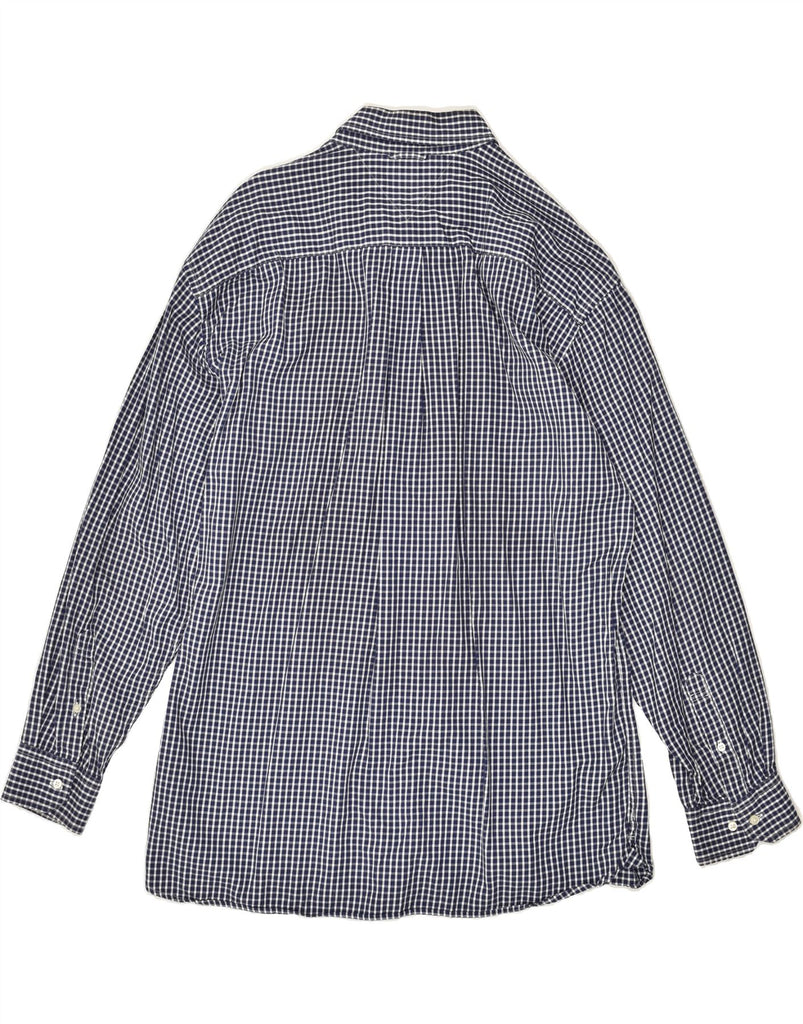 TOMMY HILFIGER Mens Shirt Size 17 1/2 XL Navy Blue Check Cotton | Vintage Tommy Hilfiger | Thrift | Second-Hand Tommy Hilfiger | Used Clothing | Messina Hembry 