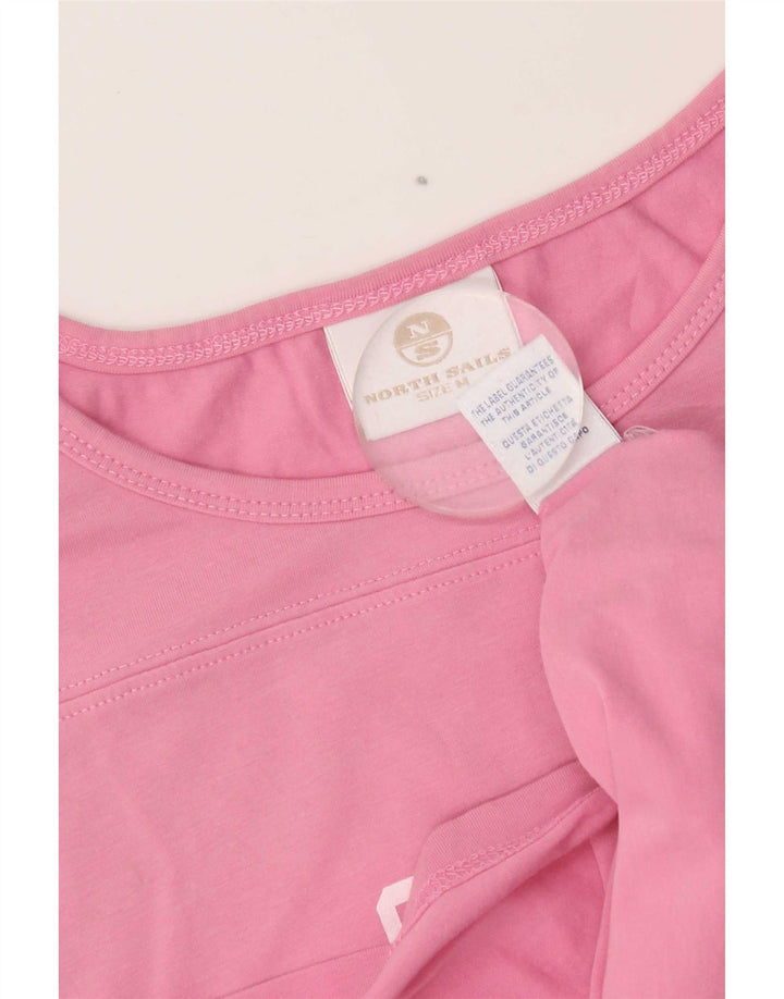 North Sails Womens Crop Graphic Vest Top UK 12 Medium Pink
