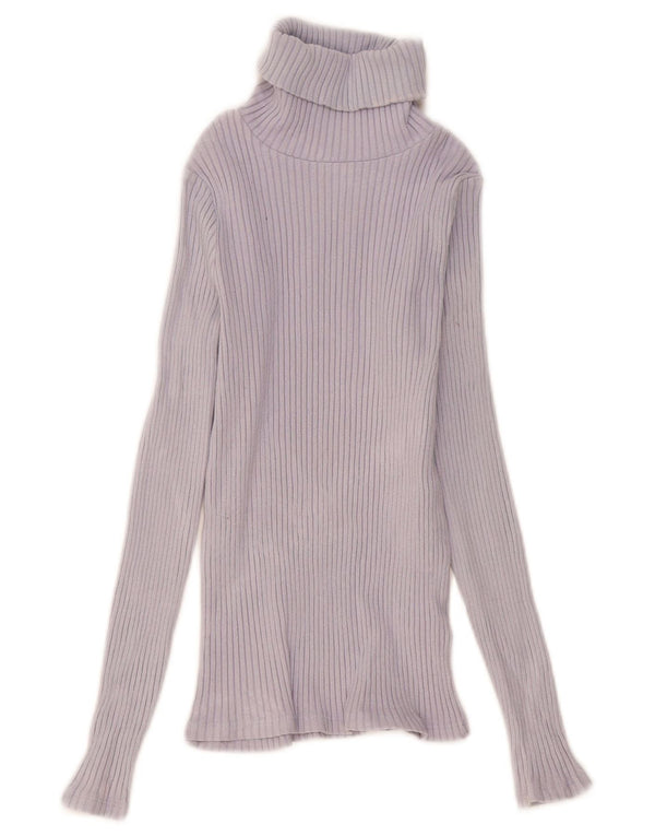 Zara Girls Roll Neck Jumper Sweater 11-12 Years Purple Cotton