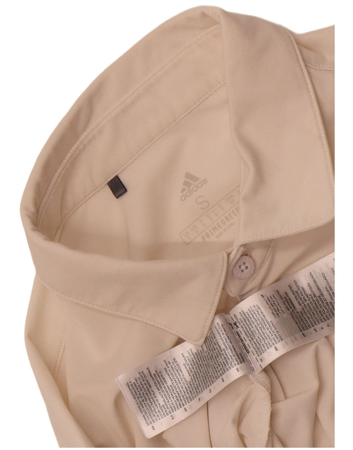 Adidas Mens Primegreen Polo Shirt Small White Polyester