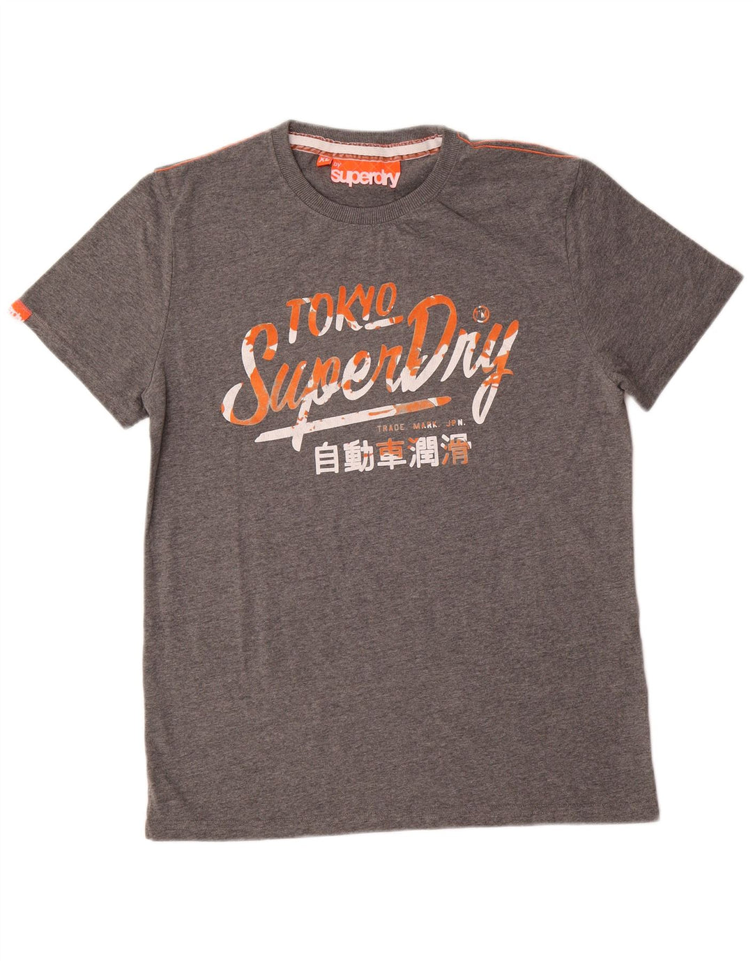 Superdry Mens Graphic T-Shirt Top XL Grey Cotton