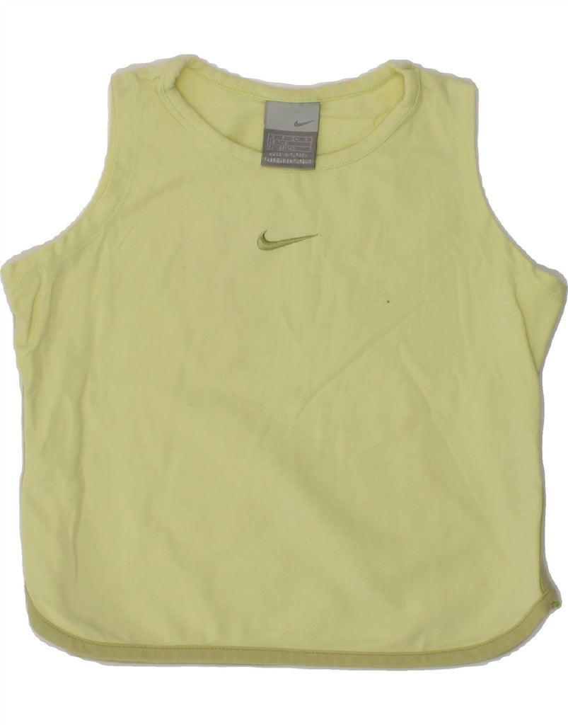 NIKE Girls Graphic Vest Top 7-8 Years Small Green | Vintage Nike | Thrift | Second-Hand Nike | Used Clothing | Messina Hembry 