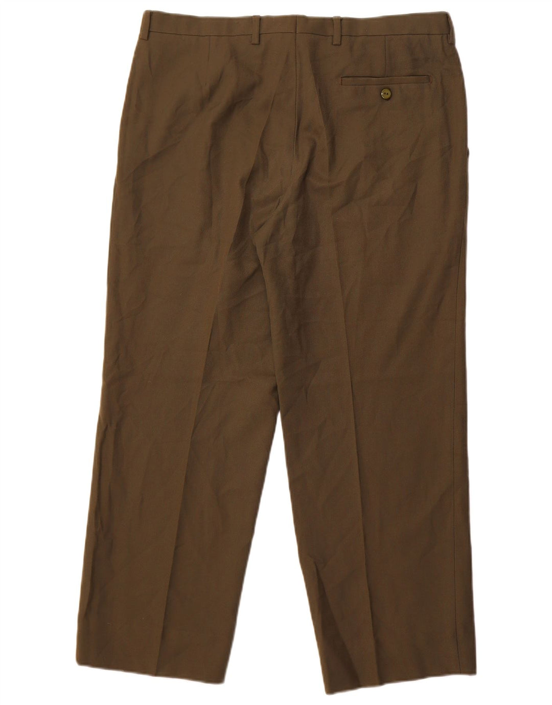 Burberrys Mens Straight Suit Trousers  W36 L27 Khaki Wool