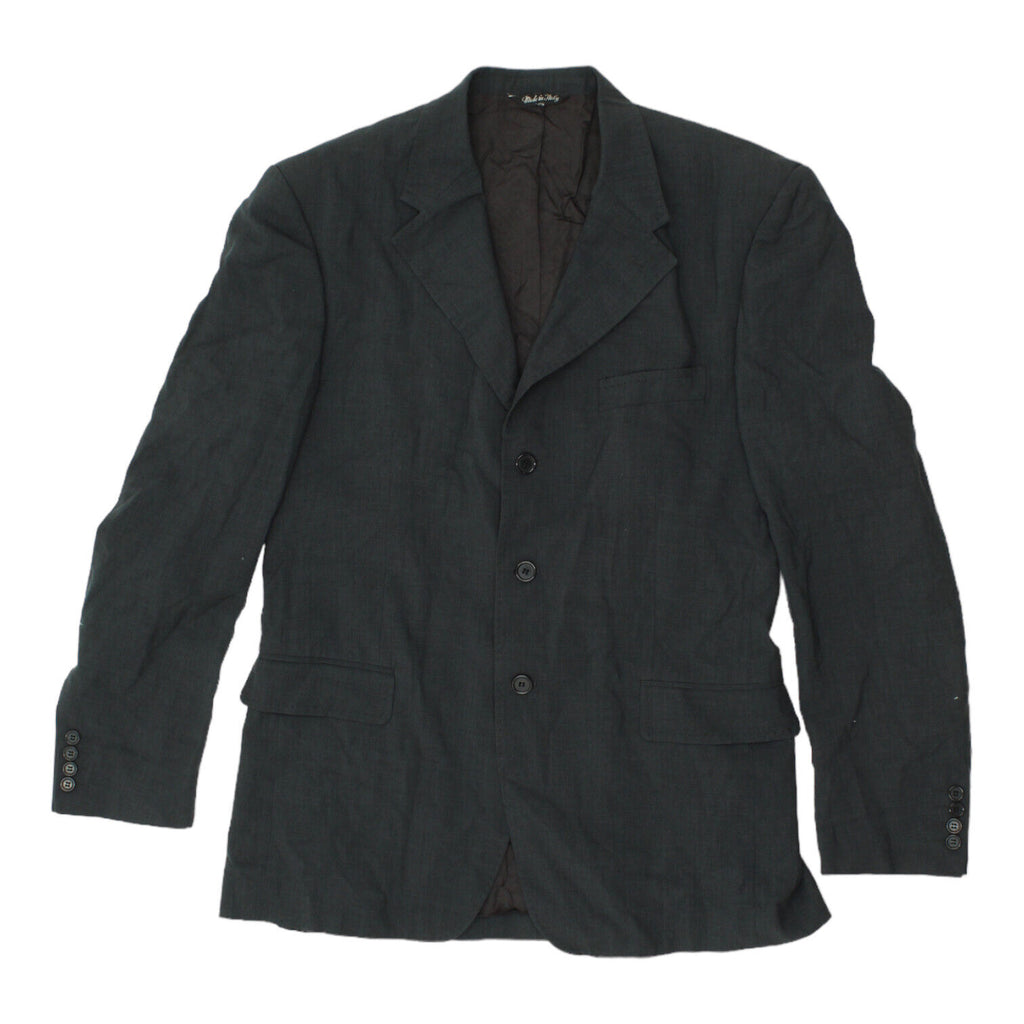 Ermenegildo Zegna Mens Grey 3 Button Blazer Jacket | Vintage Designer Suit VTG | Vintage Messina Hembry | Thrift | Second-Hand Messina Hembry | Used Clothing | Messina Hembry 