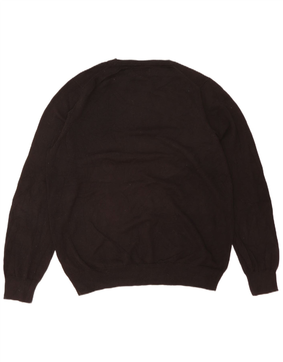 Marks & Spencer Mens Crew Neck Jumper Sweater XL Black Cotton