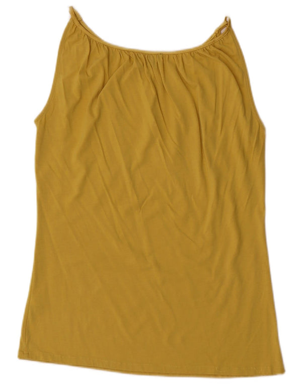 Massimo Dutti Womens Cami Top UK 14 Medium Yellow Lyocell