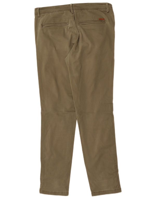 Jack & Jones Mens Marco Slim Chino Trousers W32 L32 Khaki Cotton
