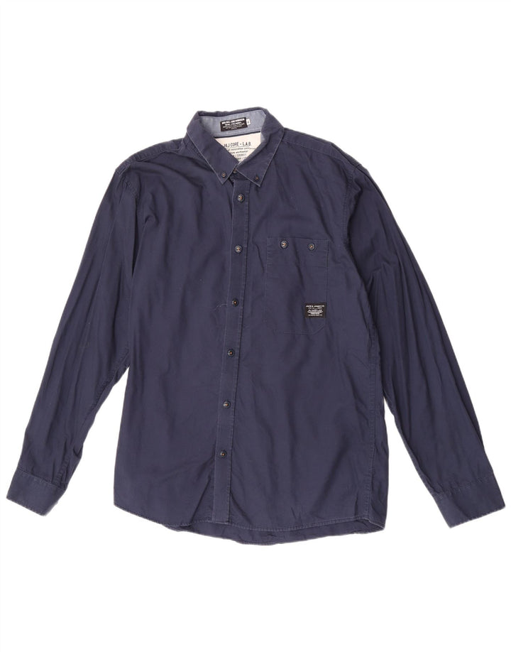 Jack & Jones Mens Shirt XL Navy Blue Cotton