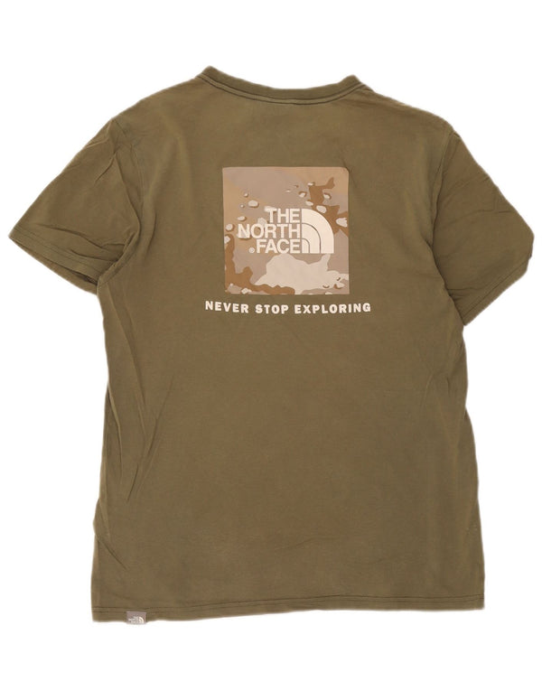 The North Face Mens Graphic T-Shirt Top Medium Khaki Cotton