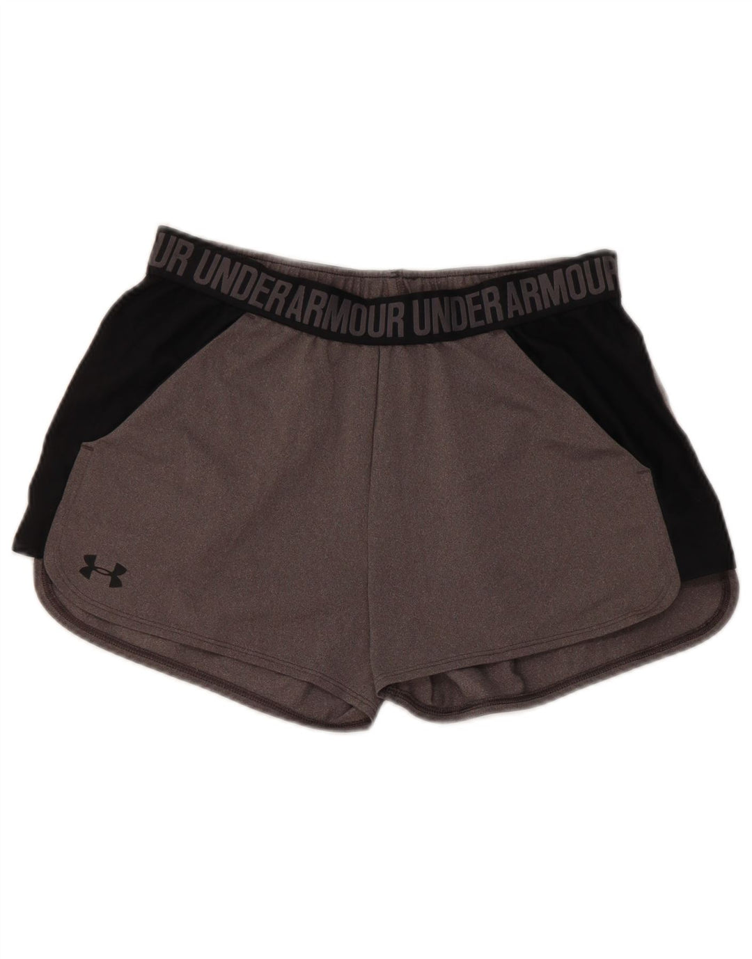 Under Armour Womens Graphic Sport Shorts UK 14 Medium Grey Colourblock