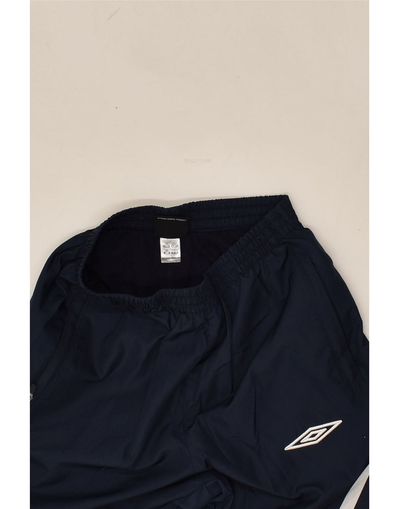 UMBRO Boys Graphic Capri Tracksuit Trousers 9-10 Years Small Navy Blue | Vintage Umbro | Thrift | Second-Hand Umbro | Used Clothing | Messina Hembry 