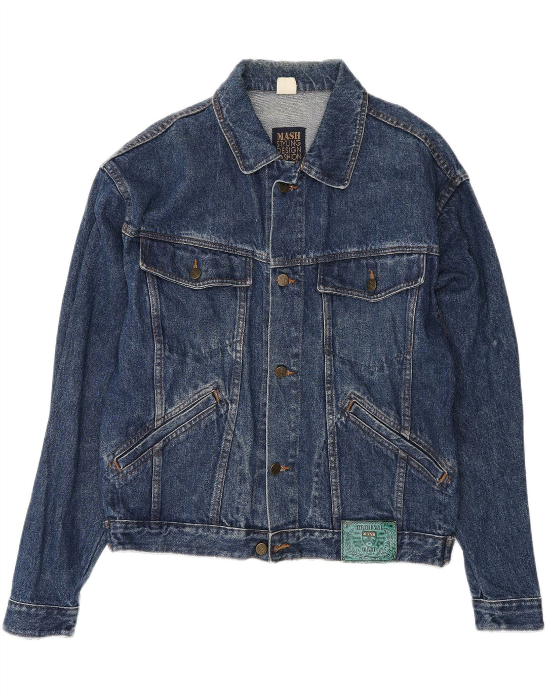MASH Mens Denim Jacket Large Blue