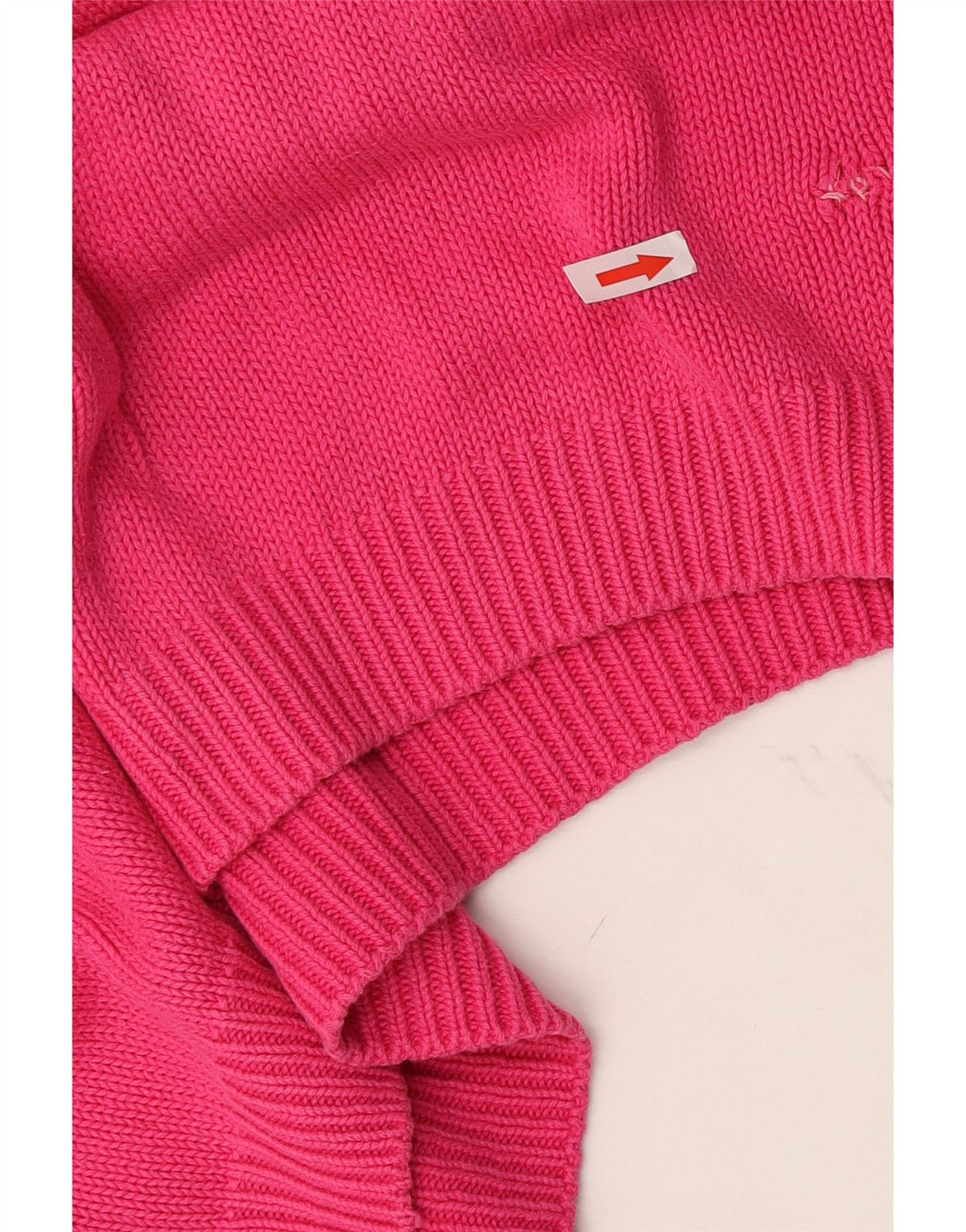 Marks & Spencer Womens Oversized Crew Neck Jumper Sweater UK 16 Large Pink
