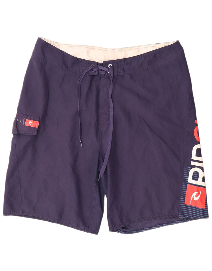 Rip Curl Mens Graphic Swimming Shorts XL  Navy Blue Polyester