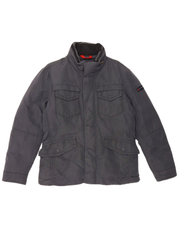 PEUTEREY Mens Padded Jacket UK 38 Medium Navy Blue Polyamide