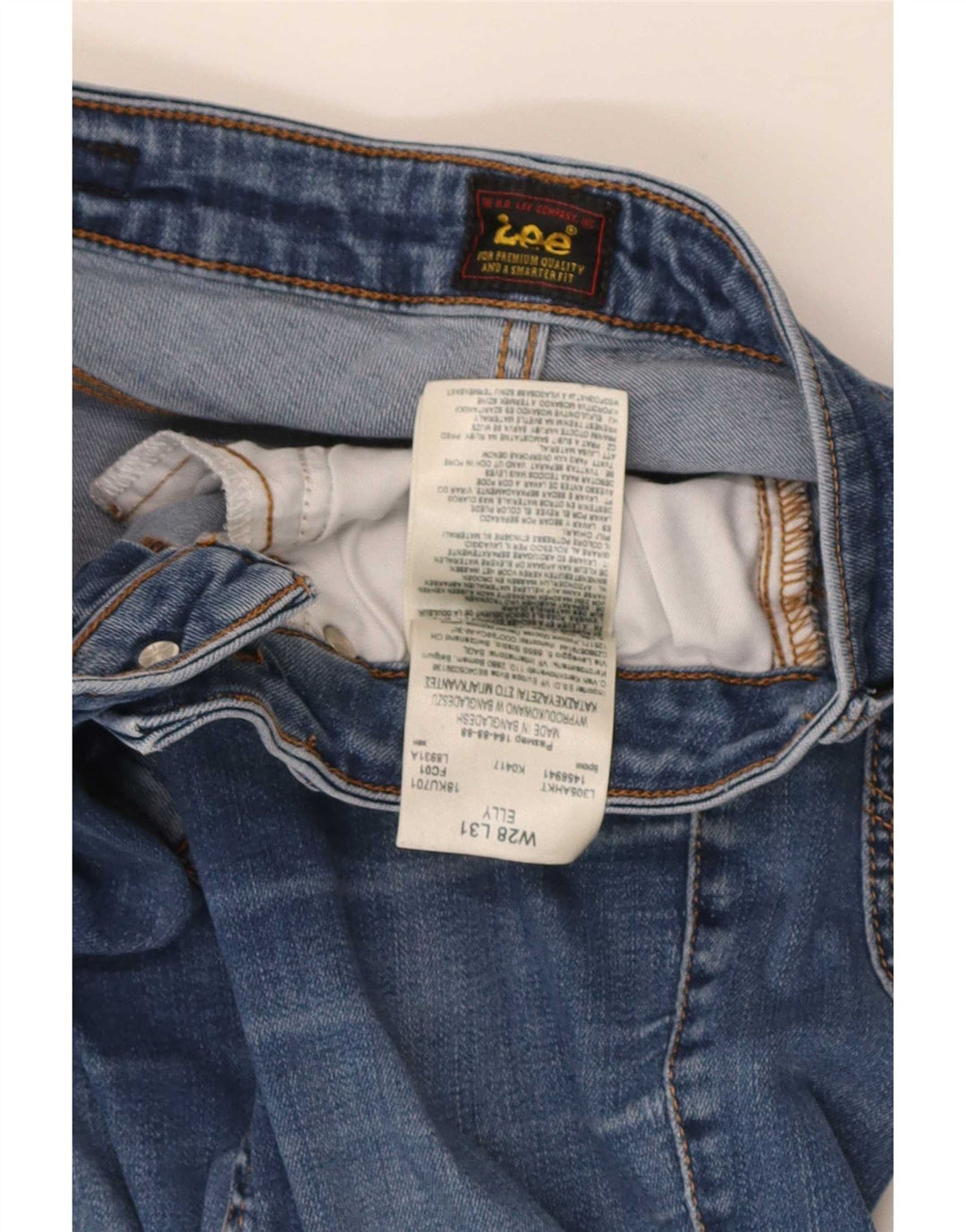 Lee Womens Elly Slim Jeans W28 L31 Blue Cotton
