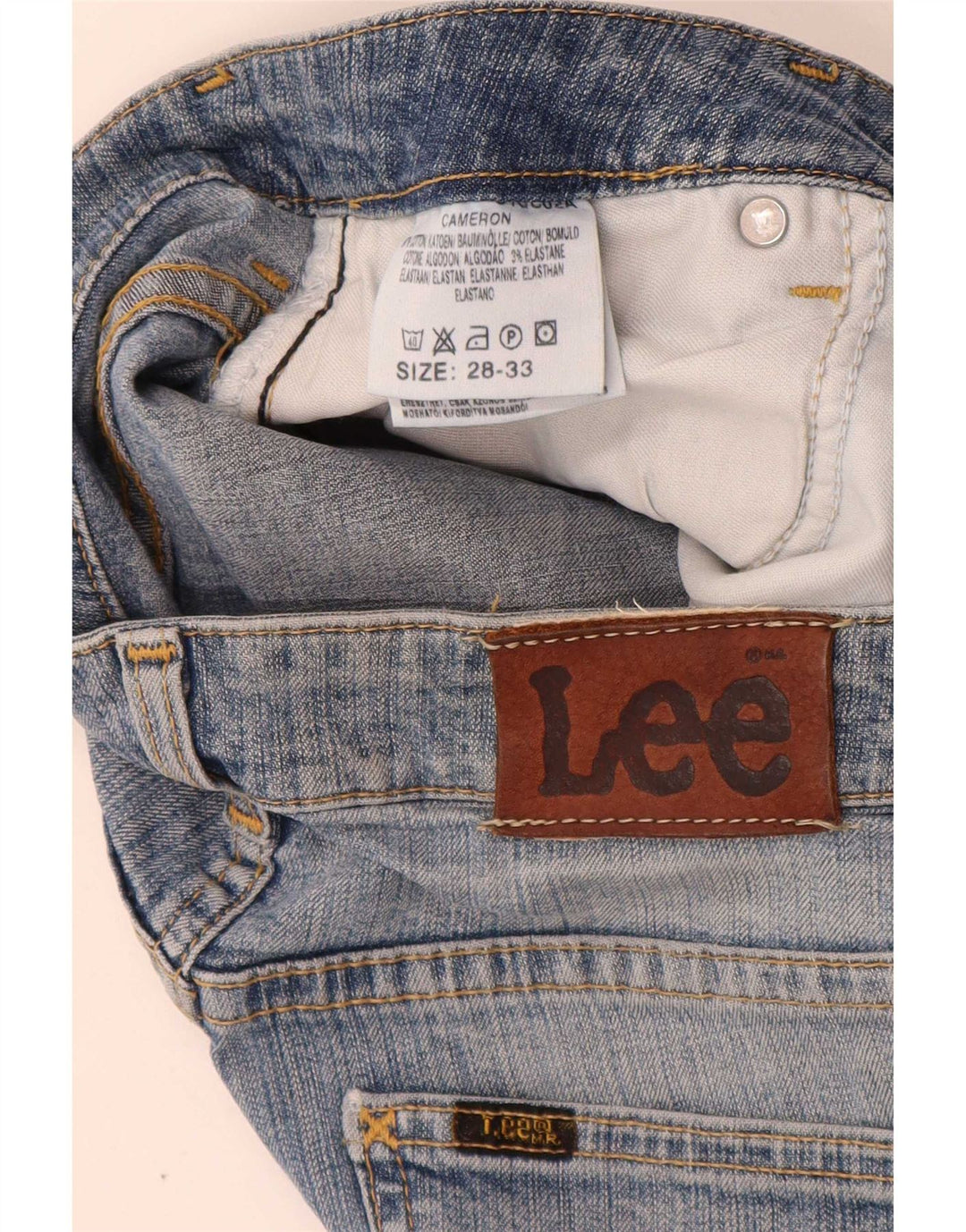 Lee Womens Cameron Bootcut Jeans W28 L33 Blue Cotton