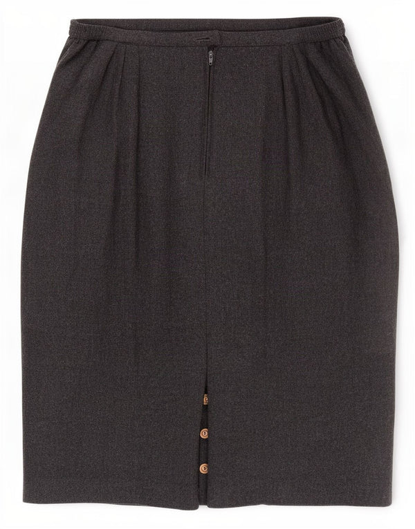 Brendella Womens Pencil Skirt Large W34 Grey Wool