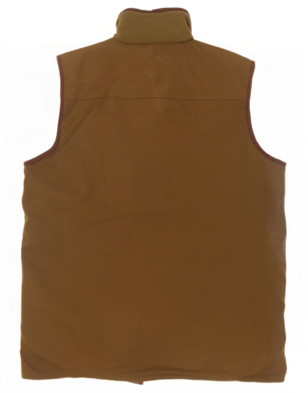 Bonart Mens Utility Gilet UK 40 Large Khaki Polyester