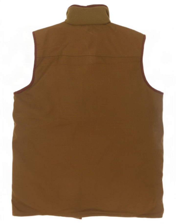 Bonart Mens Utility Gilet UK 40 Large Khaki Polyester