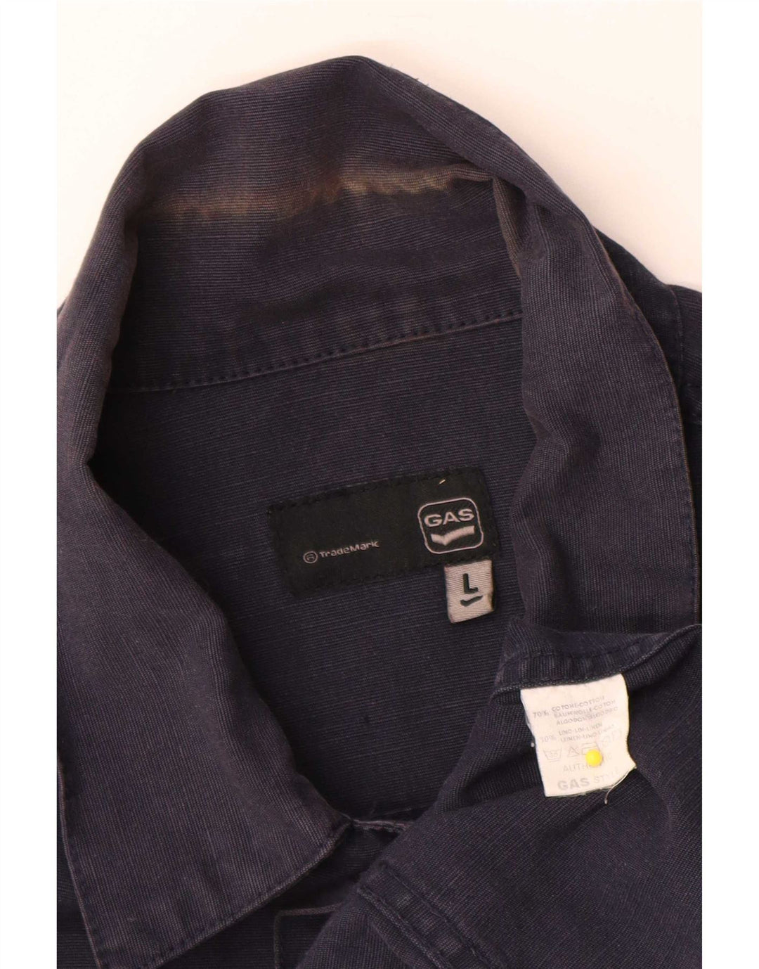 Gas Mens Bomber Jacket UK 40 Large Navy Blue Cotton