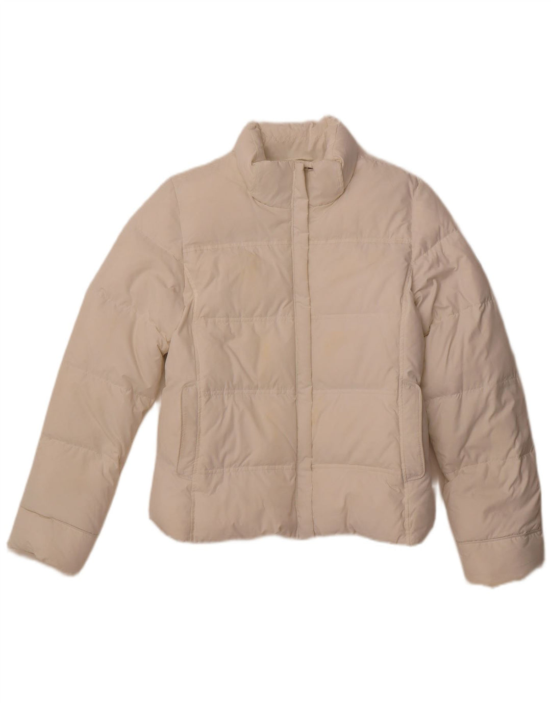 CHAMPION Womens Padded Jacket UK 14 Medium White Polyester