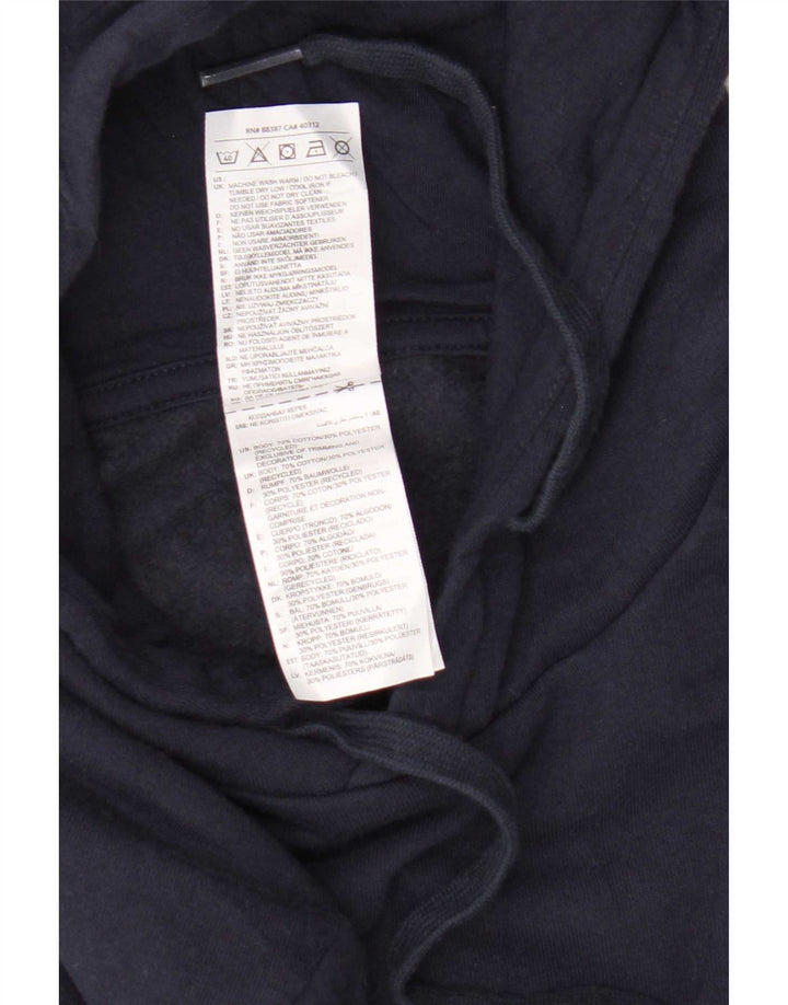 Adidas Mens Hoodie Jumper Medium Navy Blue Cotton