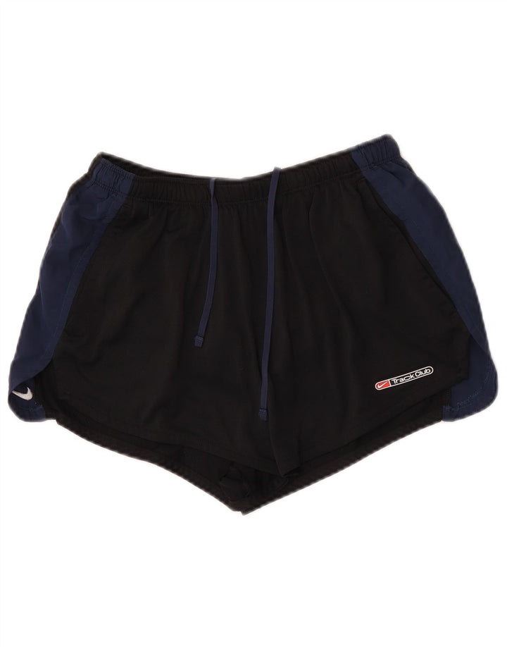 Nike Womens Dri Fit Sport Shorts UK 12 Medium  Black Colourblock Polyester