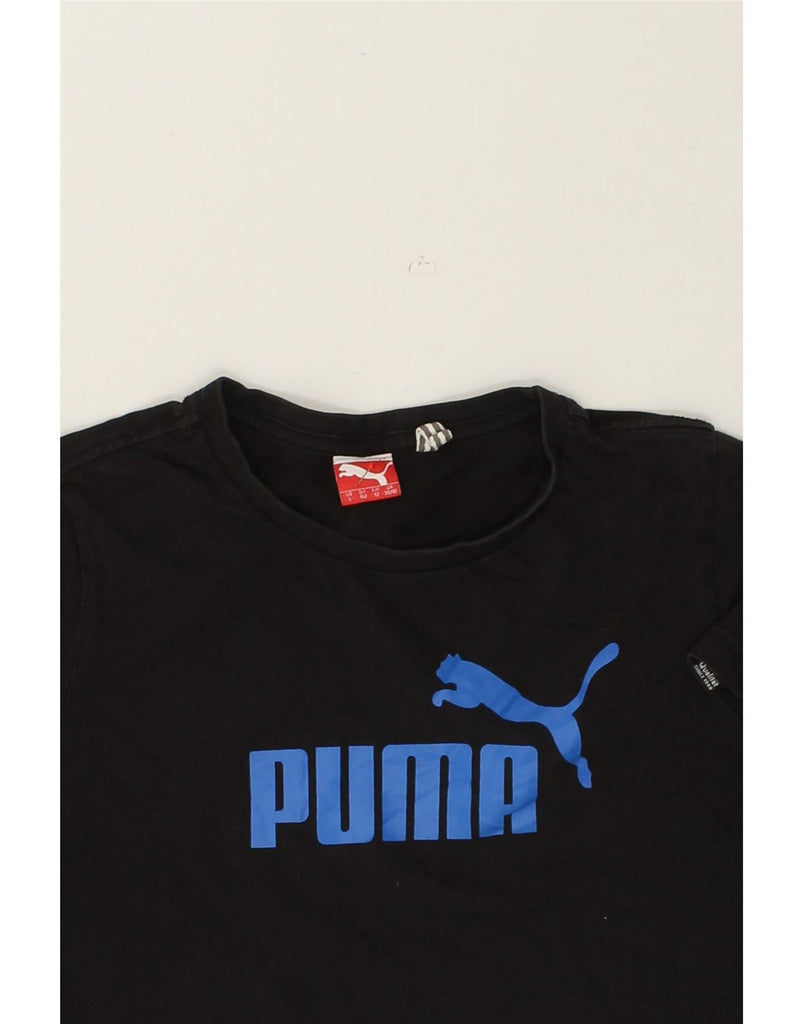 PUMA Boys Graphic T-Shirt Top 11-12 Years Black | Vintage Puma | Thrift | Second-Hand Puma | Used Clothing | Messina Hembry 