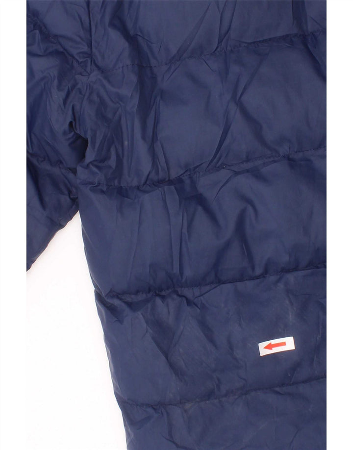 Timberland Boys Hooded Padded Jacket 7-8 Years Blue Polyester