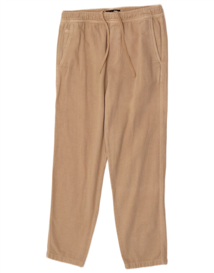 Zara Mens Straight Cargo Trousers Medium W31 L30 Beige Cotton