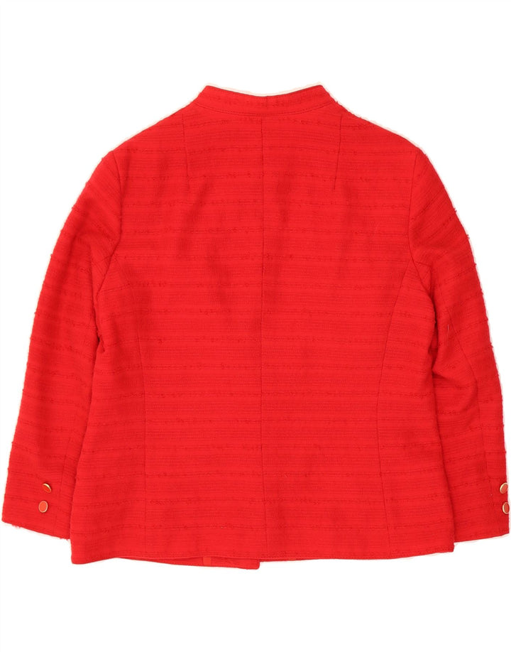 RALPH Womens 4 Button Blazer Jacket US 18 2XL Red Striped New Wool Vintage Ralph and Second-Hand Ralph from Messina Hembry 