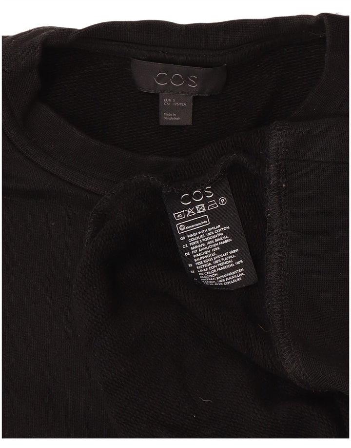 Cos Mens Sweatshirt Jumper Small Black Cotton