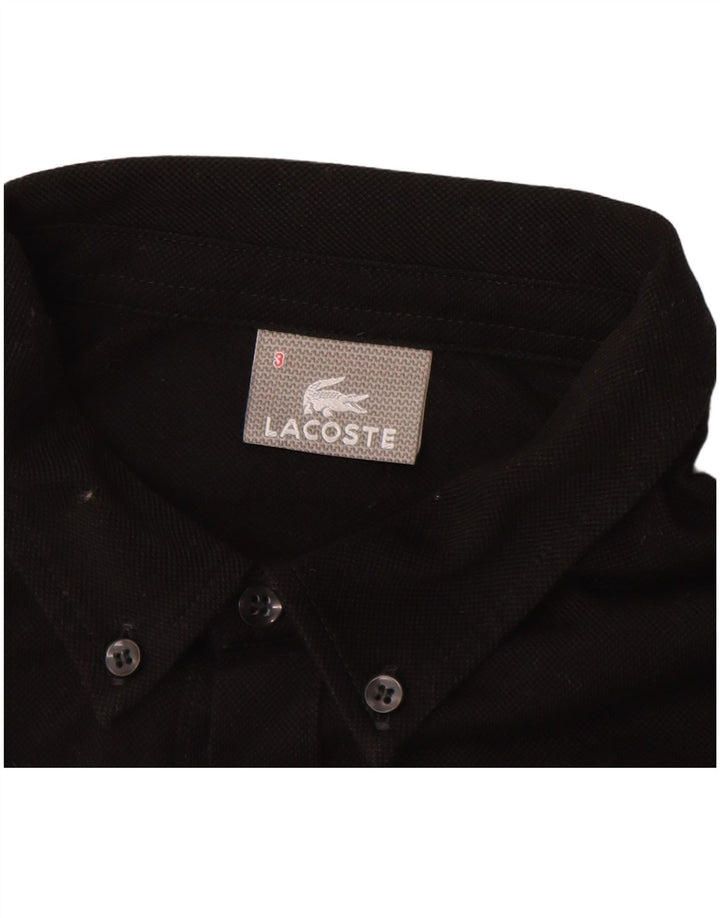LACOSTE Mens Pullover Shirt Size 3 Small Black Cotton